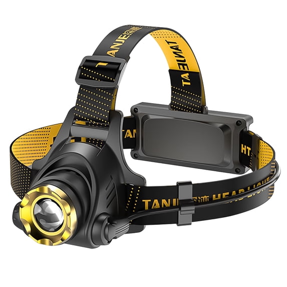 1PACK Headlamp Rechargeable Battery Powered 1200Mah Super Bright Up to 600 Lumens 3 Modes LED Headlamps for Camping Hiking,with Adjustable Headband,USB Cable Included,Adults