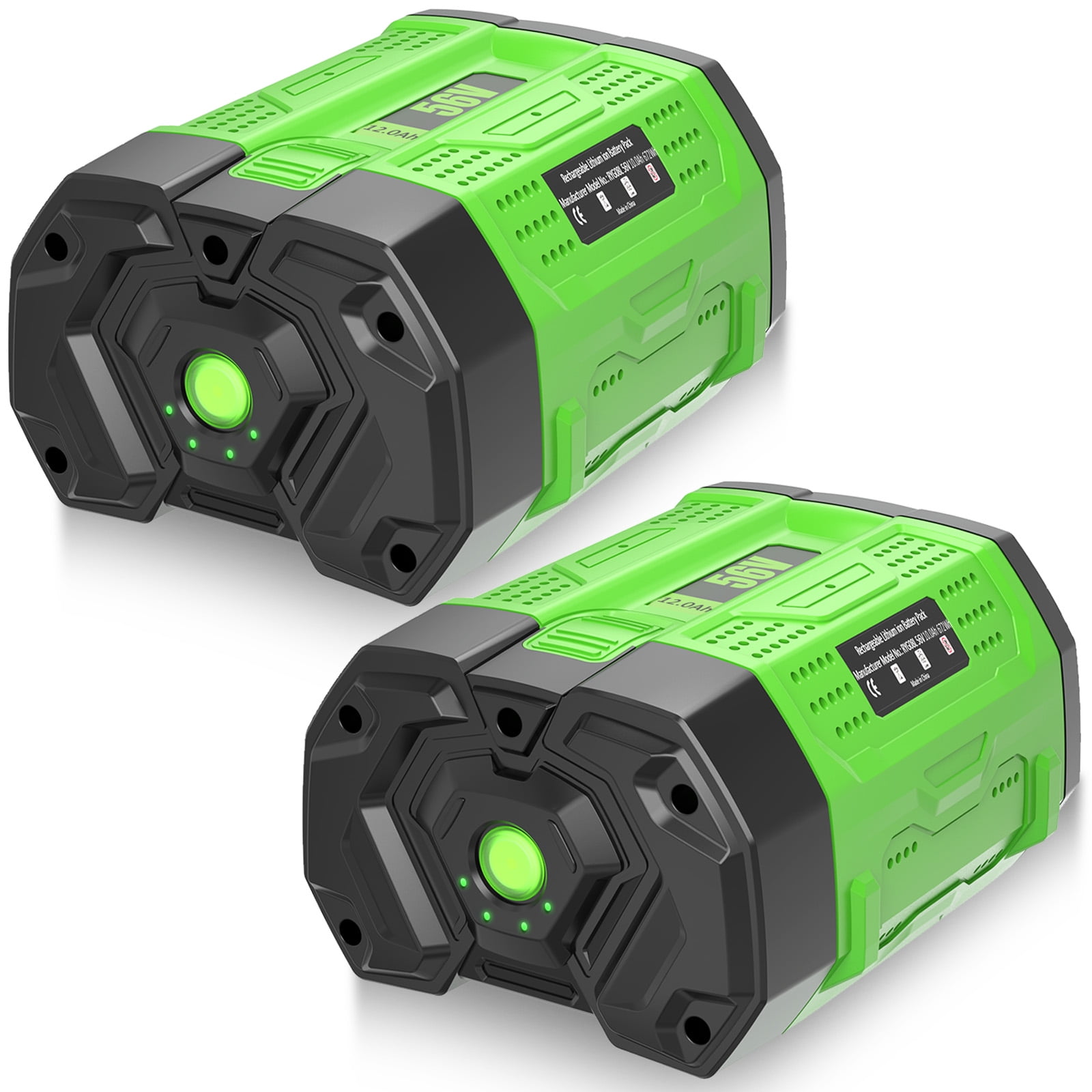 2PACK 12Ah Replacement for EGO 56V Battery Compatible with EGO 56 Volt Lithium-Ion Battery Power Tools