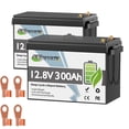 thumbnail image 1 of 2PACK 12V 300Ah LiFePO4 Lithium Battery,TCBWORTH for RV,Solar,Marine,Camper,Home Energy Storage,off Grid,Built in 200A BMS,15000+ Deep Cycles, 1 of 13