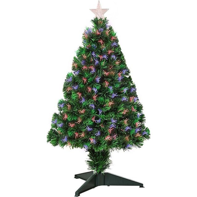 2PACK 2.5ft Tall PreLit Douglas Fir Tabletop Artificial Christmas Tree