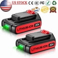 thumbnail image 1 of 2PACK 20V Lithium-ion Battery Replace / Charger for BLACK  DECKER 20 Volt LBXR20, 1 of 13