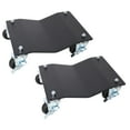 thumbnail image 1 of 2PACK 2500lbs Capacity Professional Steel Vehicle Dollies,Heavy Duty Wheel Dolly,Car Dolly,Steel Tire Skates with Brakes,Black, 1 of 9