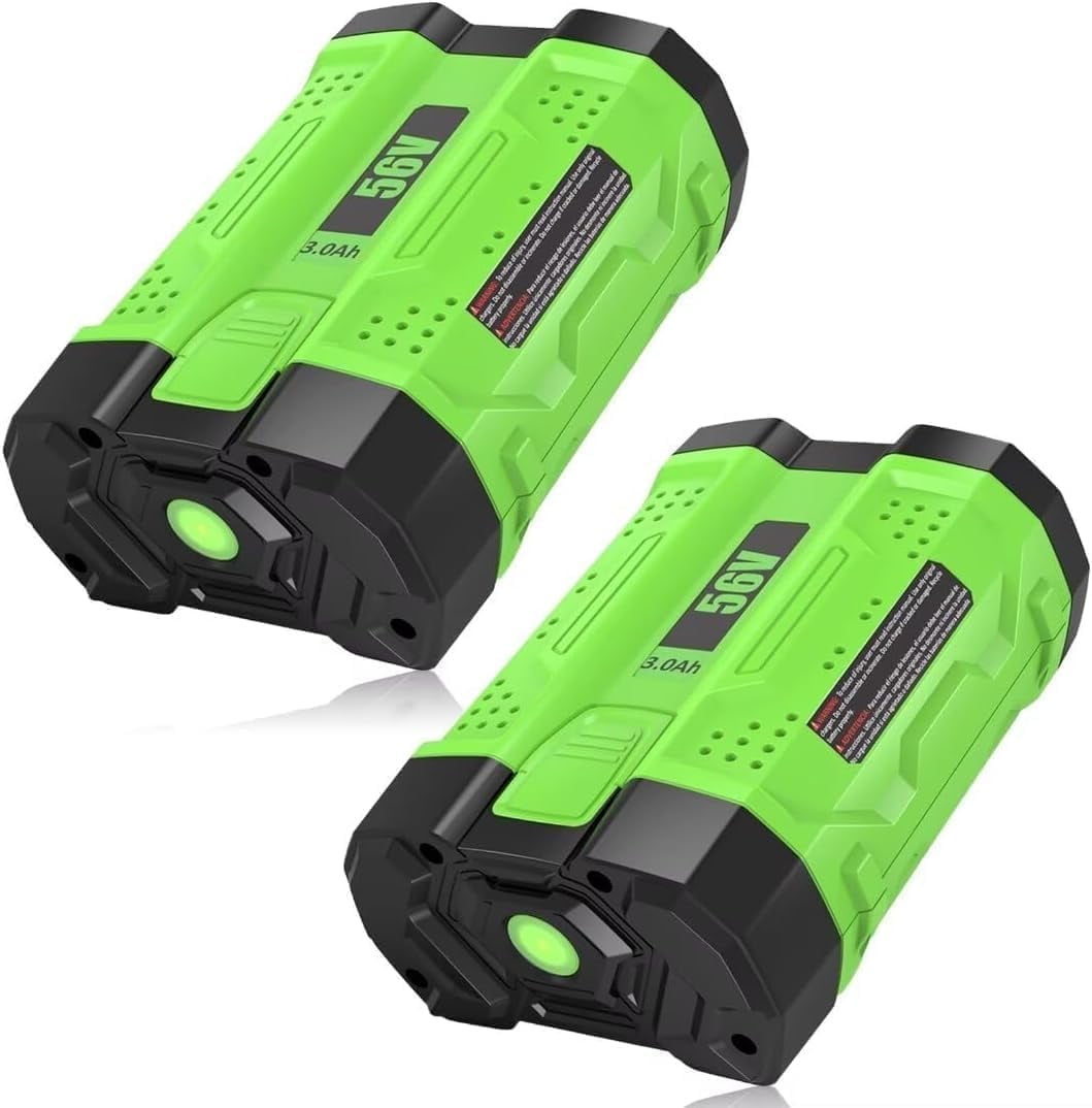 2PACK 56V 3.0Ah Replacement Battery Compatible with EGO 56V Battery Compatible with EGO 56 Volt 3000mAh BA2800 BA4200 CS1604 CS1804 CS1403 HT2400 LB6504 LB5804 LB6500 LB4800 Power Tool