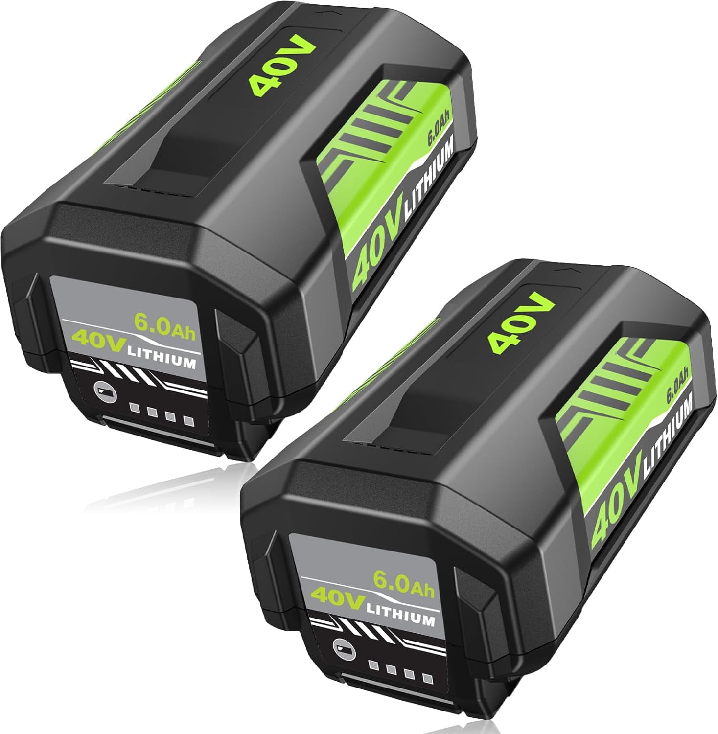 2PACK 6.0Ah OP40601 Replacement for Ryobi 40V Battery Lithium OP4050A OP4040 OP4030 OP4026A OP40201 ZROP4026 High Capacity Compatible with Ryobi 40 Volt Cordless Power Tool