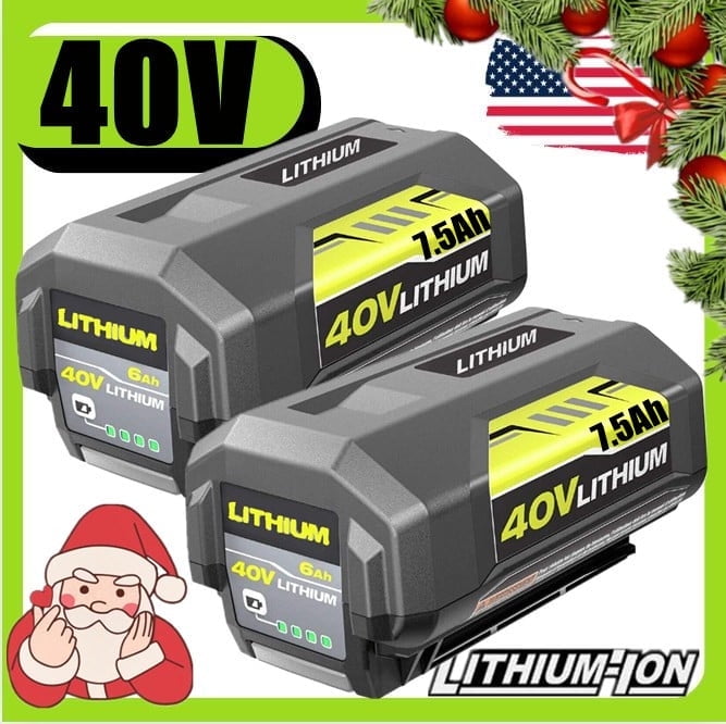 2PACK 7.5Ah Replacement for Ryobi 40V Battery 40 Volt Max Lithium Battery OP4040 OP40401 OP4026 OP40261 OP4050