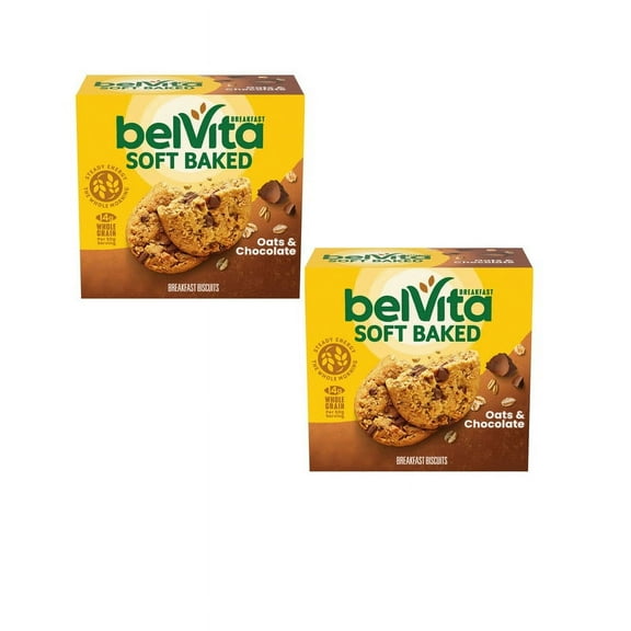 Belvita Soft Baked Oats & Chocolate Breakfast Biscuits,(2PACK)