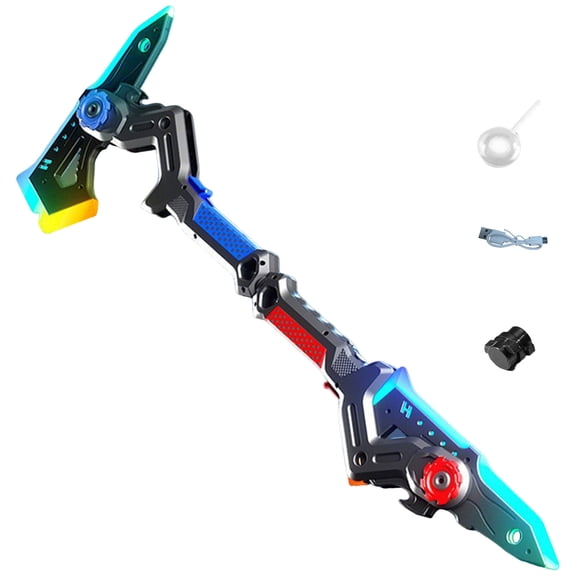 2PACK Catapult Sword Form Sword Axe With Light And Flash, Sword Toy Battle Axe Transforming Science Fiction Toy with Vibration Sound Effect