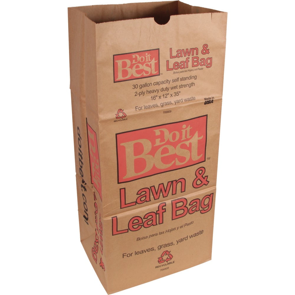 2PACK Do it Best 30 Gal. Natural Kraft Paper Yard Waste Lawn & Leaf Bag (5Count)