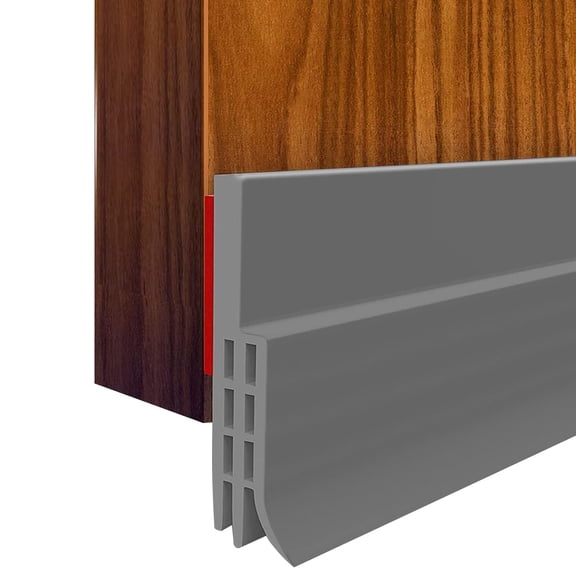 2PACK Door Draft Stopper, Strong Adhesive Door Sweep for Exterior and Interior Doors, Dustproof and Soundproof, 2" W x 39" L (Grey)