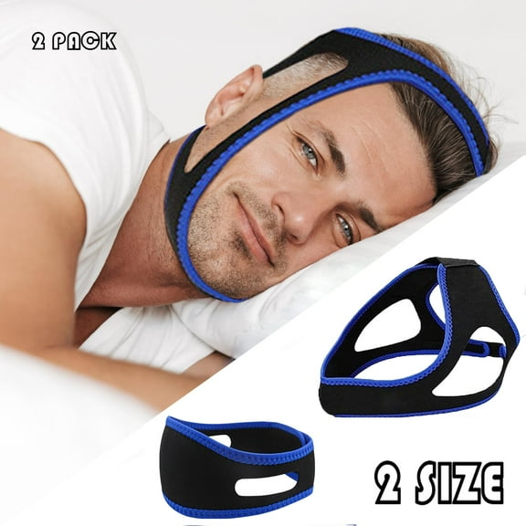 2PACK Effective Anti Snoring Devices for Women Men,2 Size Breathable & Easily Adjustable Chin Strap for CPAP Users, Anti Snoring