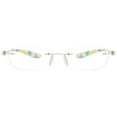 thumbnail image 1 of 2PACK Gabii F099 Metal Floral Rectangle Women's Rimless Reading Glasses W/Case +4.00, 1 of 2