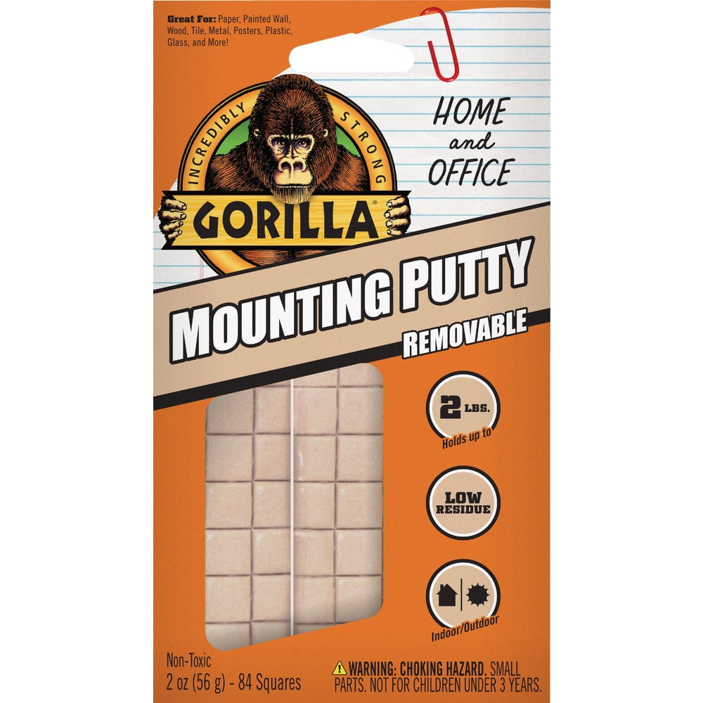 2PACK Gorilla 2 Oz. Mounting Putty (84-Squares)