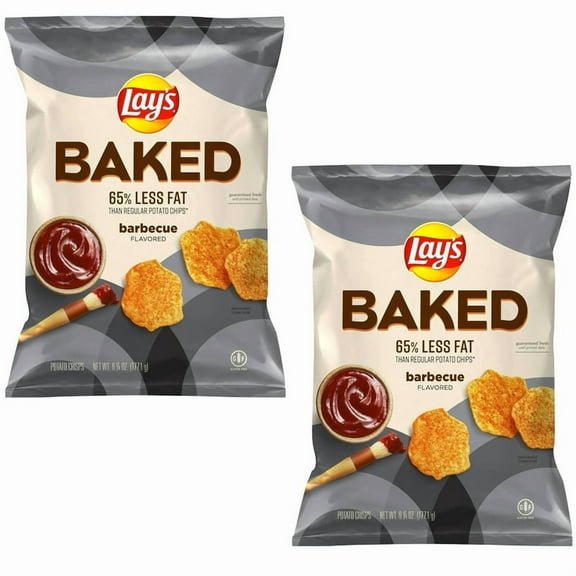 2PACK Lay's Baked Barbecue Flavored Potato Chips, 6.25 oz Gluten-Free