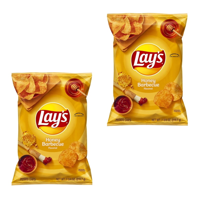 2PACK Lay's Honey Barbecue Flavored Potato Chips,