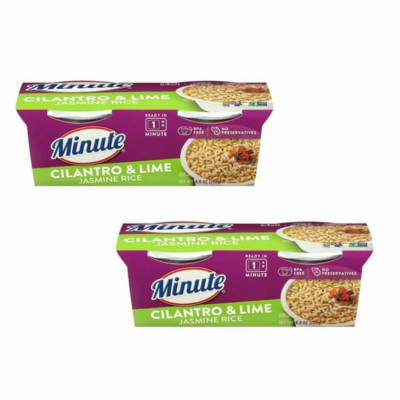 (2PACK)Minute Ready-to-Serve Cilantro and Lime Jasmine Rice,