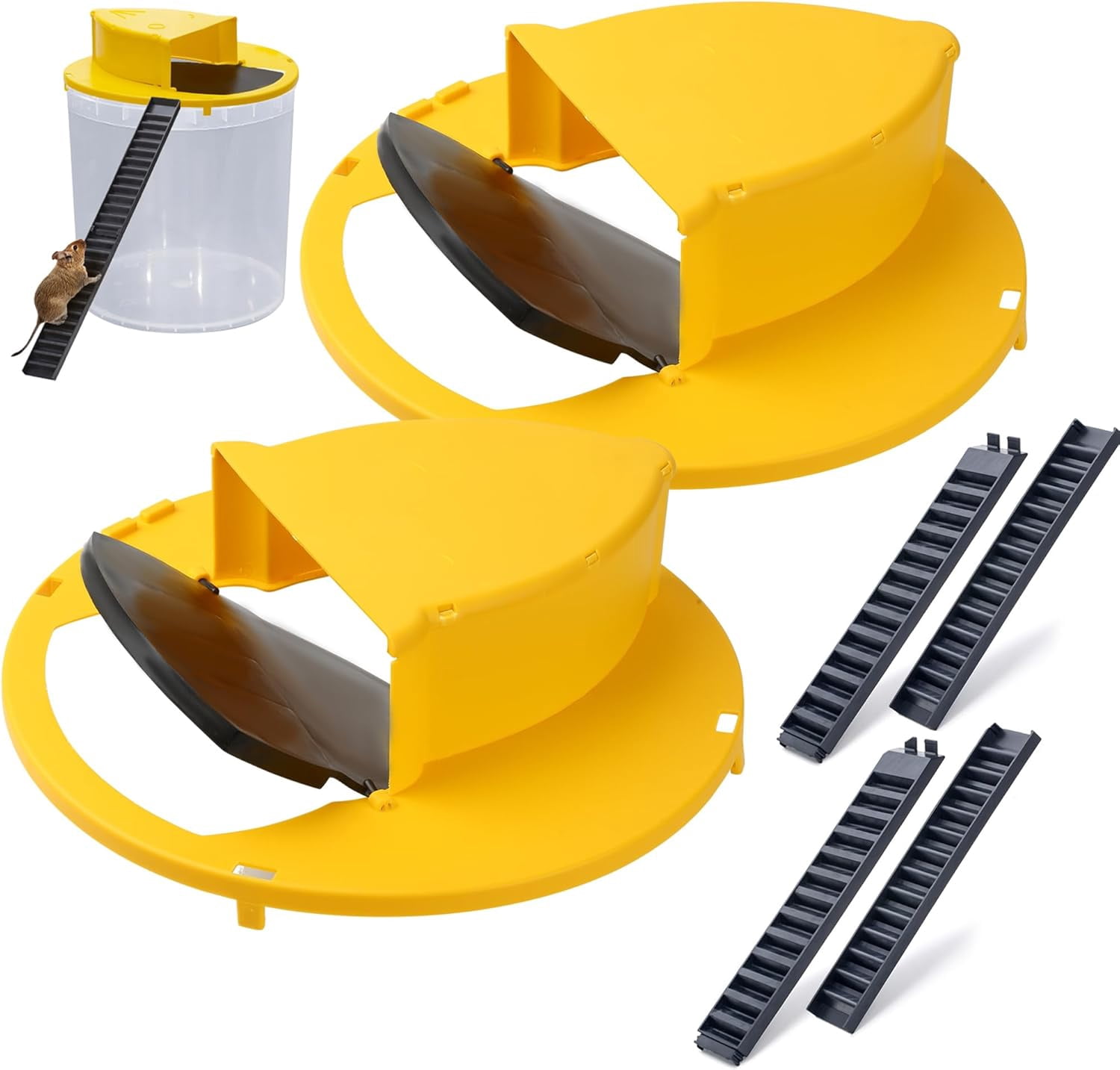 2PACK Mouse Trap Bucket Adapted to 5 Gallon Bucket Lid Rat Trap Automatic Reset for Indoor Outdoor Use Reusable