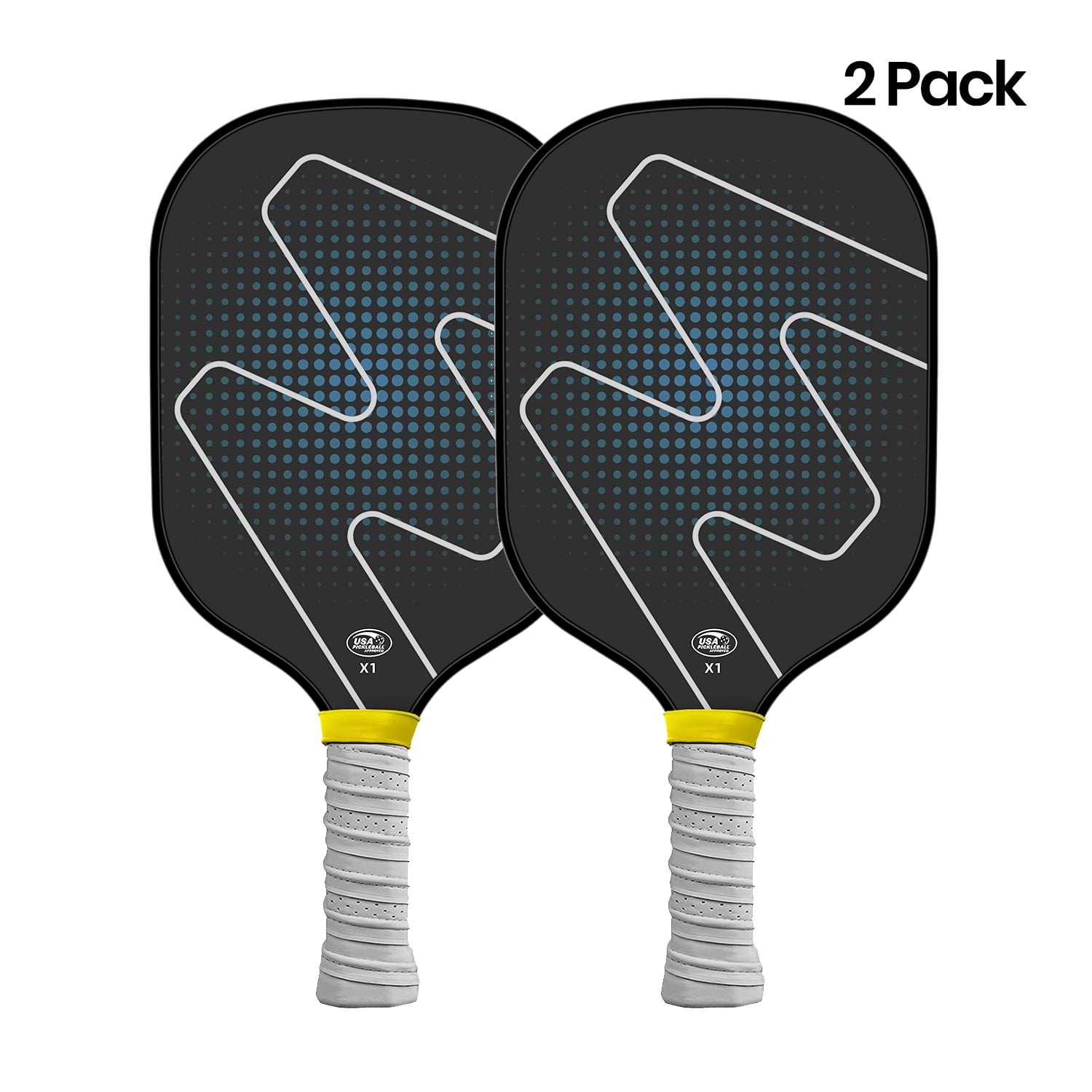2PACK Pickleball Paddle PACEARTH 3K Raw Carbon Fiber Surface (CFS