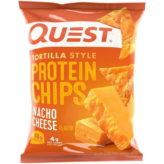 (2PACK),Quest Tortilla Style Protein Chips, Nacho Cheese Flavor