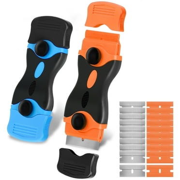 Starwal 2PACK Razor Blade Scraper: 2-in-1 Multi-Purpose Cleaning Tool with Blades, Metal Blades, and Double-Edged Razor Blades for Effortless Removal of Decals, Stickers, Labels, and Paint