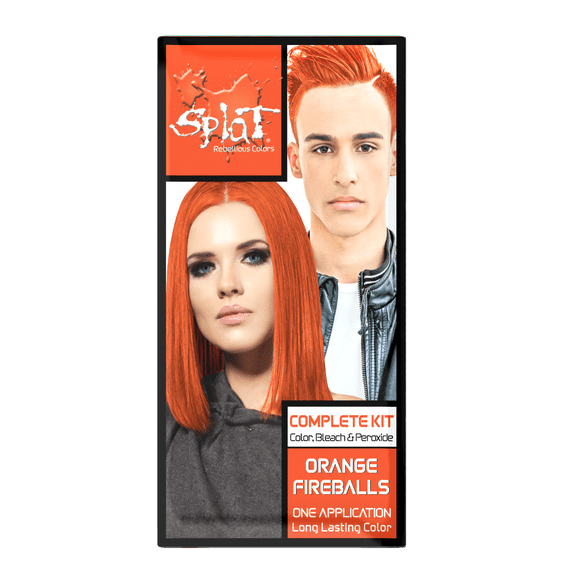 (2PACK) Splat Hair Color Orange Fireballs "MANGO SIX B&M"