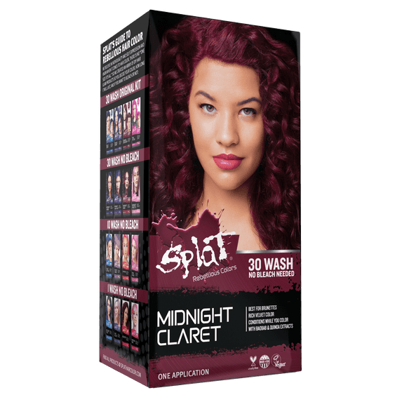 (2PACK) Splat Midnight Claret Hair Dye, Semi-Permanent Hair Color "MANGO SIX B&M"