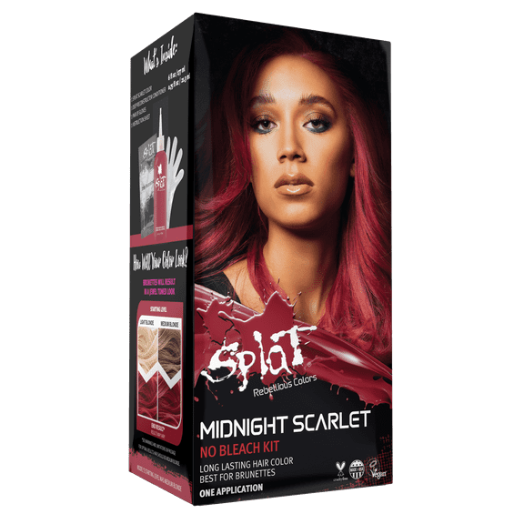 (2PACK) Splat Midnight Scarlet Hair Dye, Semi-Permanent Red Hair Color "MANGO SIX B&M"