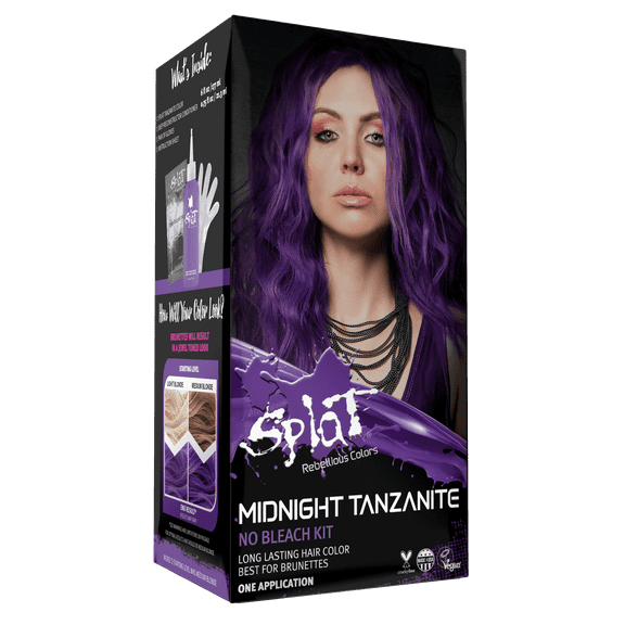 (2PACK) Splat Midnight Tanzanite Hair Dye, Semi-Permanent Purple Hair Color "MANGO SIX B&M"