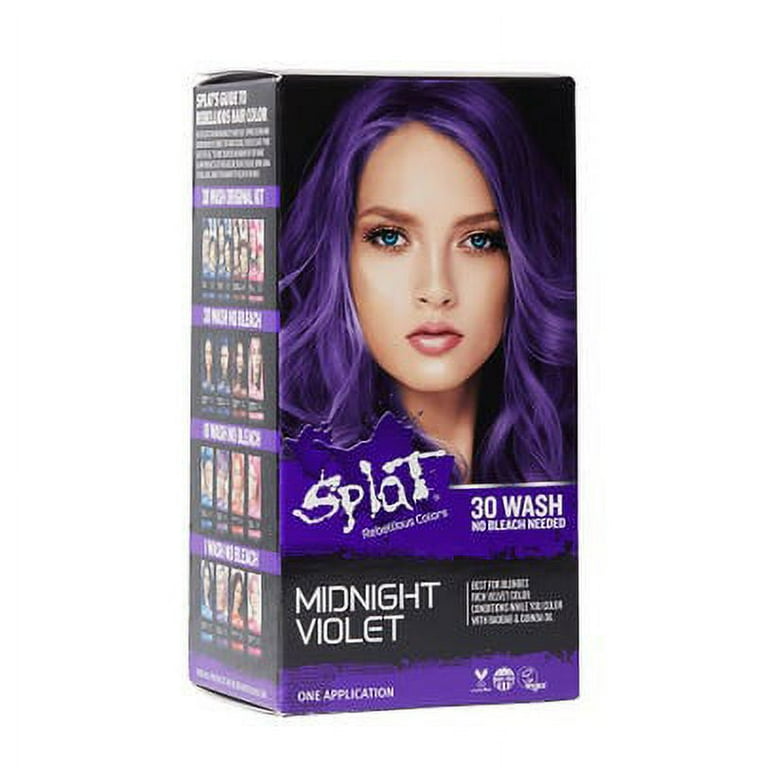 2PACK) Splat Midnight Violet Hair Dye, Semi-Permanent Hair Color
