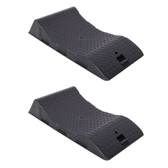 2PACK Tire Saver Ramps,Car Tire Wheel Ramps,Anti-Slip Hard Plastic Design,Black