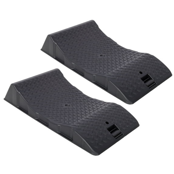 2PACK Tire Saver Ramps,Car Tire Wheel Ramps,Anti-Slip Hard Plastic Design,Black