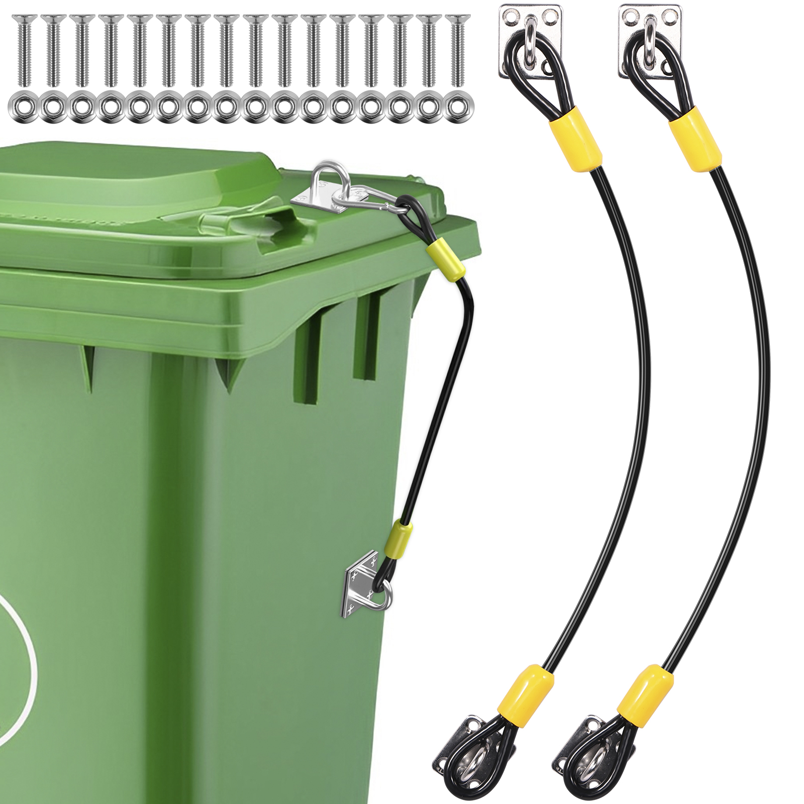 2PACK Trash Can Lid Lock,Trash Can Locks for Animals Stop from