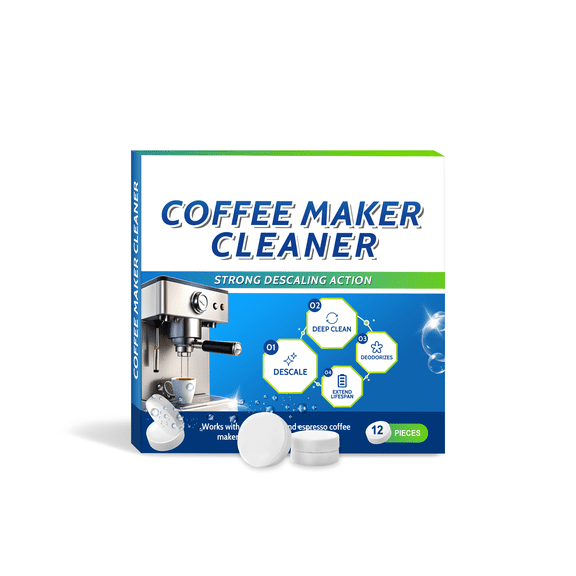 2PACK Universal Coffee Machine Cleaning Tablets, Daily Gentle Descaling & Stain Removal, Portable & Compatible with All Coffee Makers