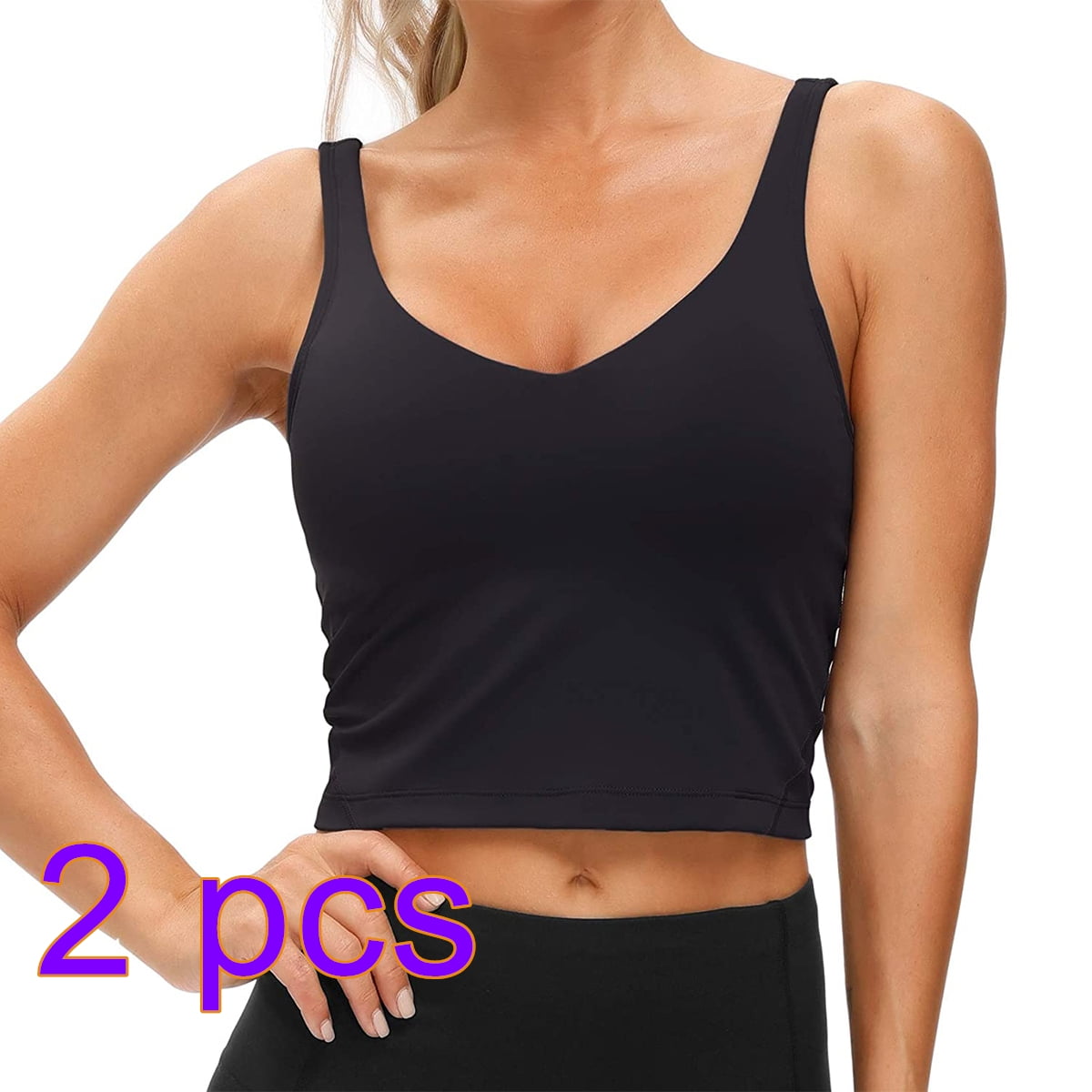 Sports Bra and Maximum Hold padded Crop Top for Workout, Running and Yoga 2  Pack - Sodacoda Online Store