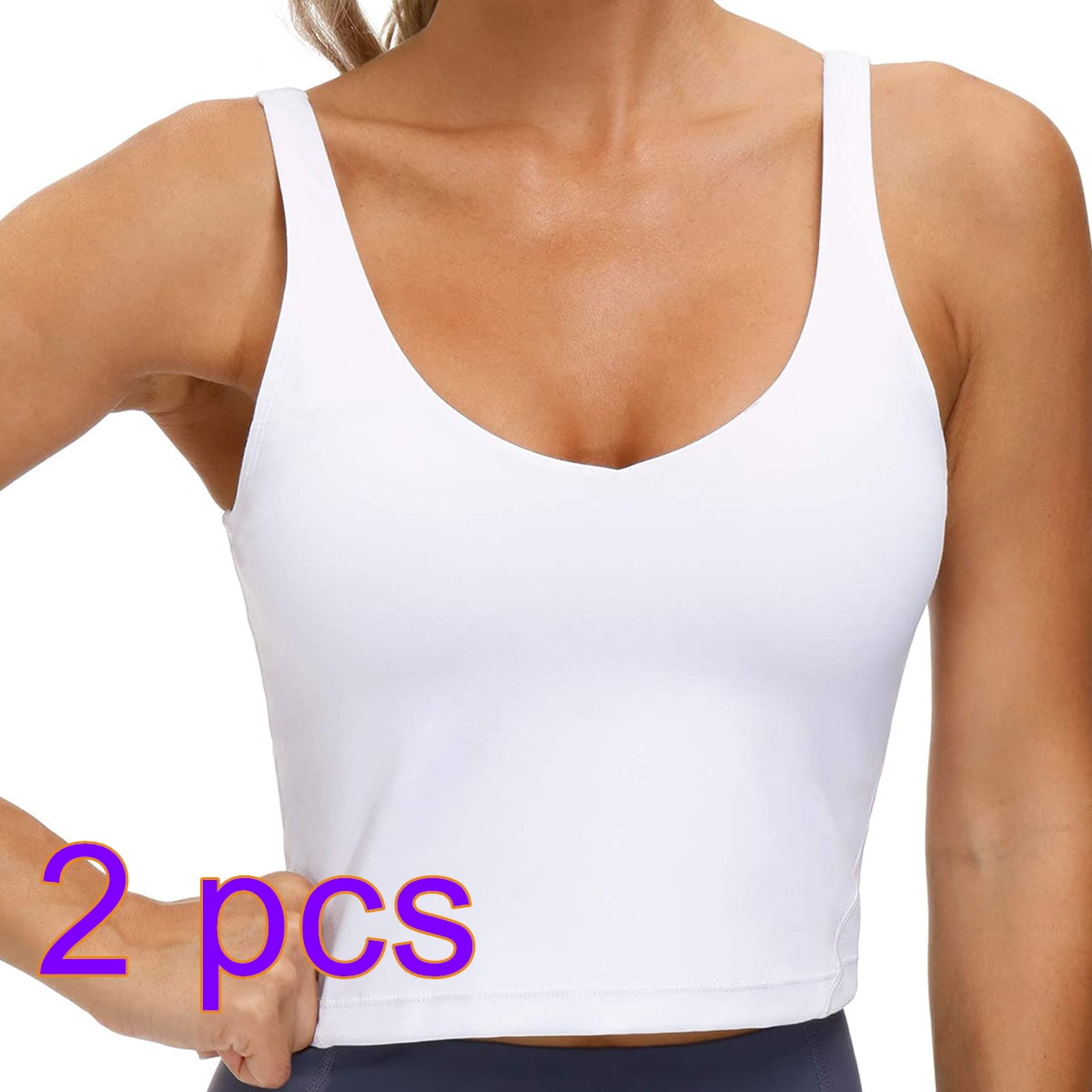 ZYLDDP Women Bra Padded Sports Bra Crop Tank Top Medium Support For Workout  Fitness Running Yoga (Color : White, Size : S)
