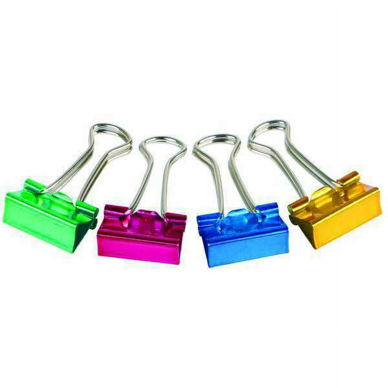 2PACK ZoroSelect 2WFX5 Binder Clip, 3/4 In, Metal, Assorted, PK40
