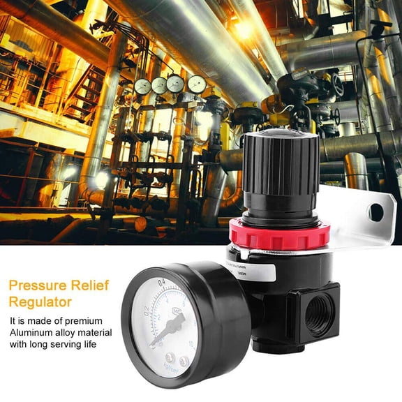 2PACKS AIR IN LINE COMPRESSOR PRESSURE REGULATOR MINI SERIES, 1/4" NPT