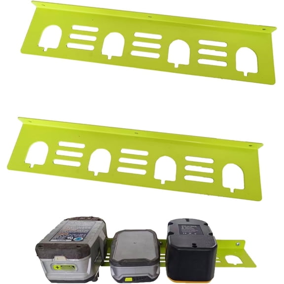 2PACKS Holder 4 Slot Mounting Organizer Fit for RYOBI 18V Ni-Mh NiCAD Lithium- ONE+