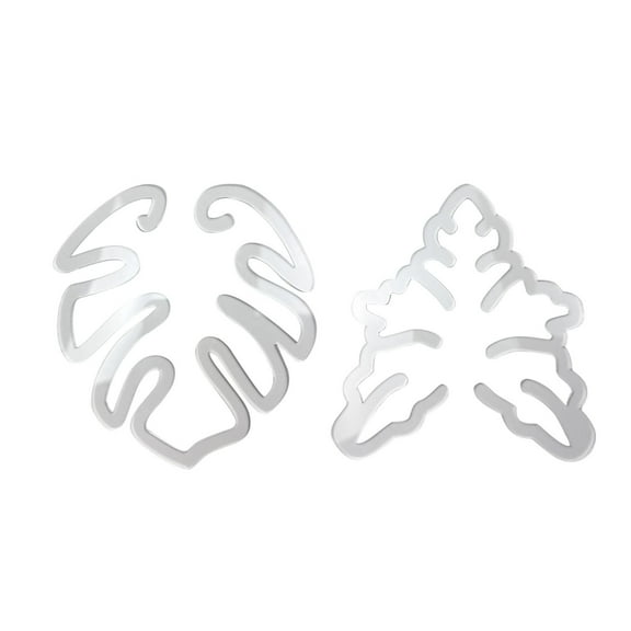 2PACKS Unique & Aesthetic Monstera Leaf Shape Grapple Plant Support, Grappler Rings, Plant Support Monstera with Ties, Keeps Plants Tame & Growing Vertical (A+B)