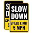 thumbnail image 1 of 2PC 10 Mph Speed Limit Sign, 18 x 12 Inches - Aluminum - 10Mph Slow Down Safety Signs For Neighborhoods Street, 1 of 5