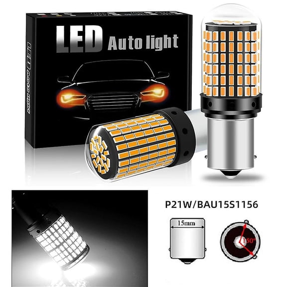 2PC 1156 BA15S P21W BAU15S PY21W T20 7440 W21W 3157 1157 P21/5W W21/5W LED Bulbs 144 SMD led CanBus Lamp For Turn Signal Light