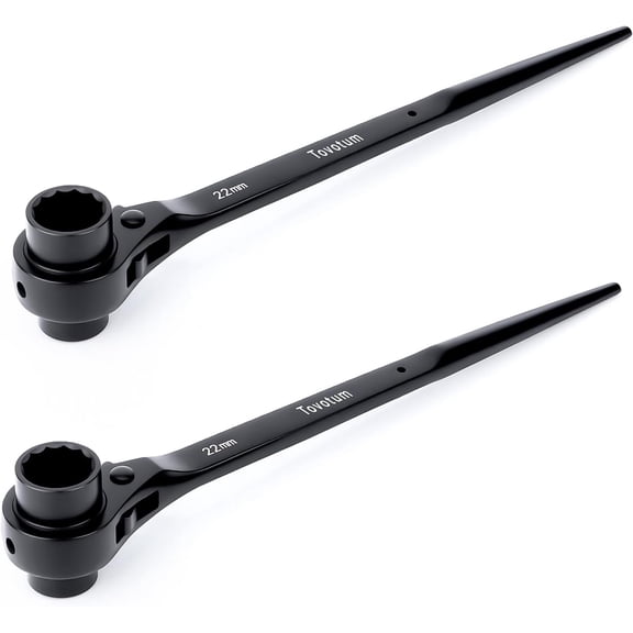 2PC 19mm22mm Or 3/4"7/8" 12 Point Double Ended Socket Ratcheting Podger Scaffold Spud Wrench Black