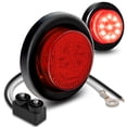 thumbnail image 1 of 2PC 2" Round 10 LED Clearance Light [2 in 1 Reflector] [Polycarbonate Reflector] [10 LEDs] [D.O.T. Certified] [2 Year Warranty] Side Marker Light for Trucks and Trailers - Red, 1 of 8