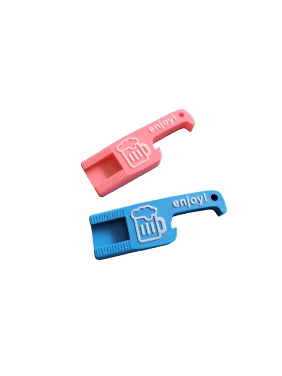 2PC 2-in-1 bottle cap and can opener key chain gadget 3D printing