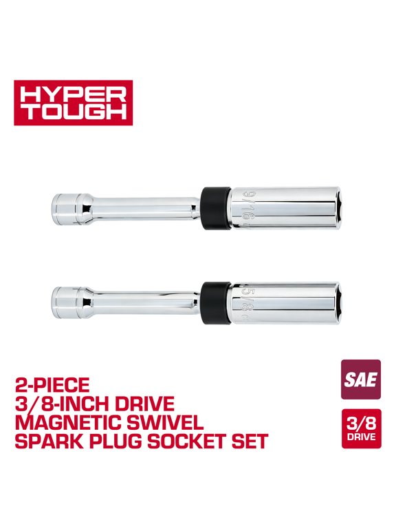 2-Piece 3/8-Inch Drive Swivel Magnetic Spark Plug Socket Set
