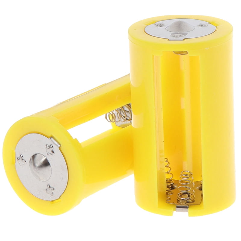 2PC 3AA to D Parallel Adapter Battery Holder Converter Adapter Switcher ...
