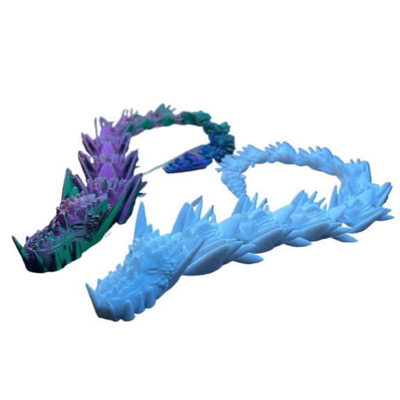 2PC 3D printed stone dragon with movable joints
