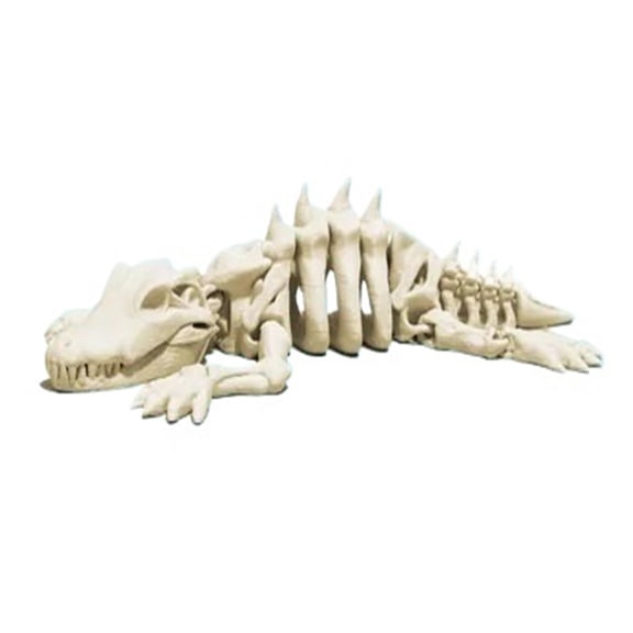 2PC 3D printing of skeleton crocodile with movable joints