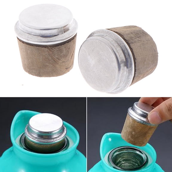 2PC 40mm Bottom Diameter Wood Thermos Bottle Cork Plug Lid Stopper Kettle Pa AL