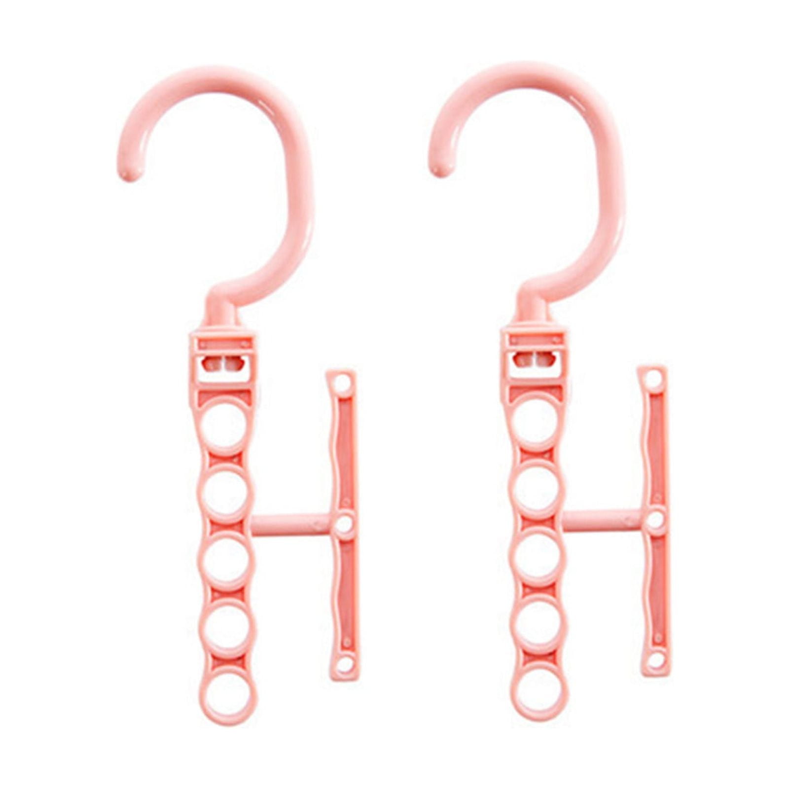 2PC5 Hole Hanger Hook Household Non Slip Clothes Drying Rack Wardrobe