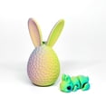thumbnail image 1 of 2PC 5CM Rabbit + 10CM Egg 3D Printed Rabbit Egg Keychain With Movable Joints For Easter Decorative Craft Gifts, 1 of 2